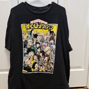 Black My Hero Academia Graphic T-Shirt